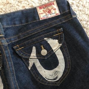 True Religion Boot Cut Silver Pocket SIZE 31
